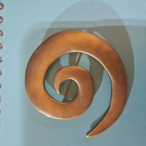 M Jent Spiral Brooch